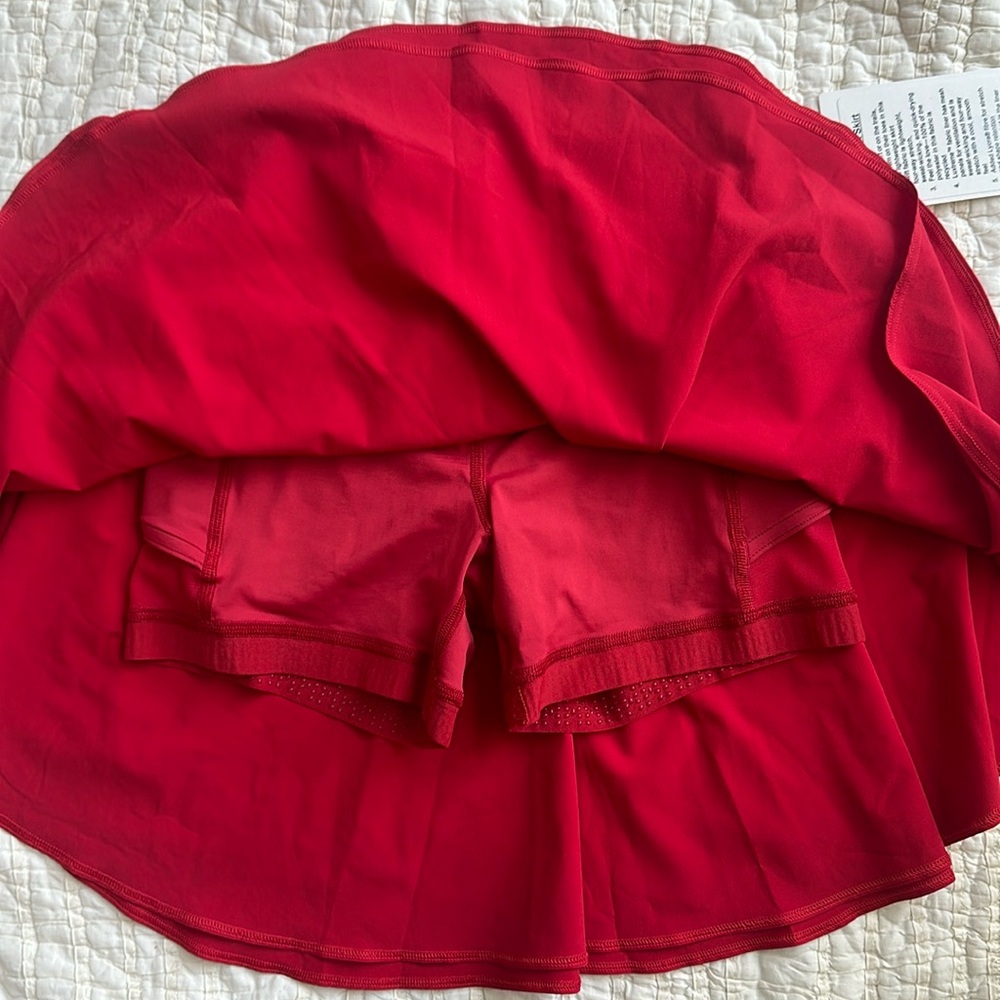 **NWT** Lululemon COURT RIVAL HIGH-RISE skirt in Dark Red - Picture 7 of 9